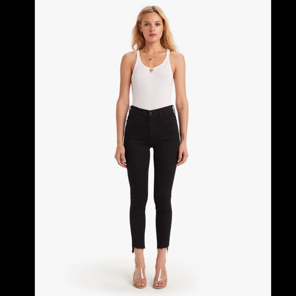 MOTHER Denim - 🚫SOLD🚫MOTHER Stunner Zip Ankle Step Fray Not Guilty Black Size 25